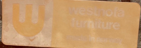 Image 1 of Siesta armchair and footrest in black leather and mahogany wood