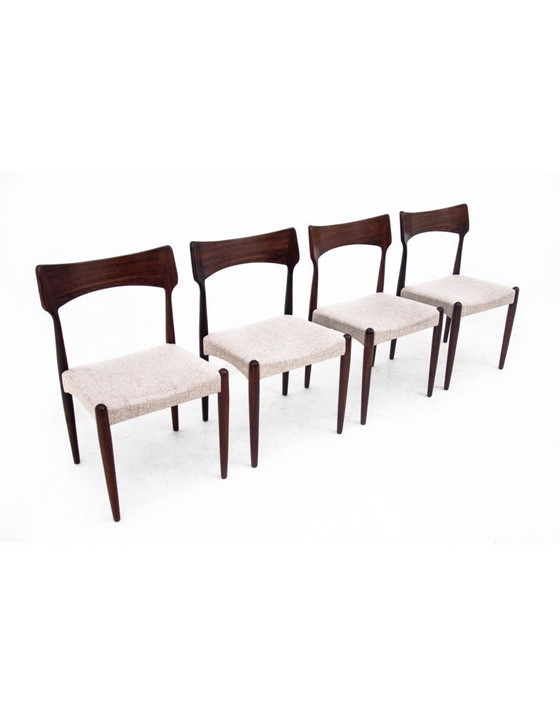 Image 1 of Vier Stühle aus Palisanderholz, entworfen von Bernhard Pedersen & Son, Dänemark, 1960er Jahre.