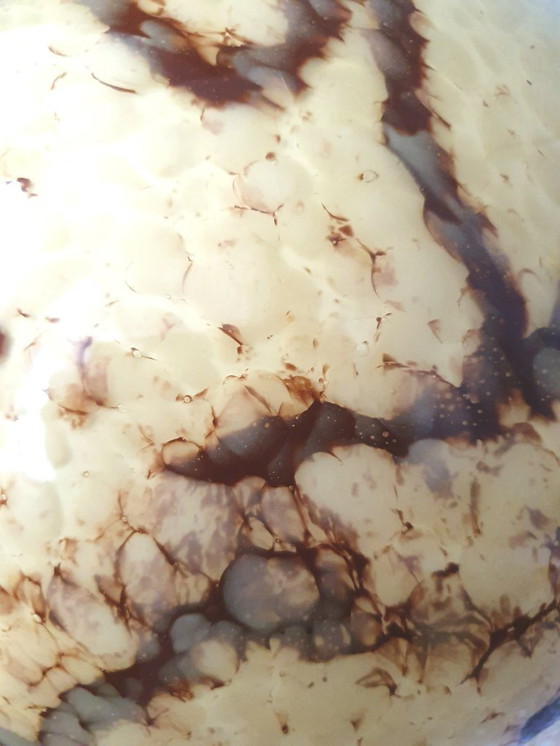 Image 1 of Art Deco vintage pendant lamp made of marbled glass