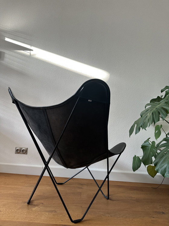 Image 1 of CUERO Leather Butterfly Chair Italian Leather