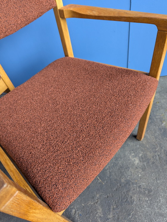 Image 1 of Set di 4 sedie da pranzo danesi vintage, rivestite di nuovo.