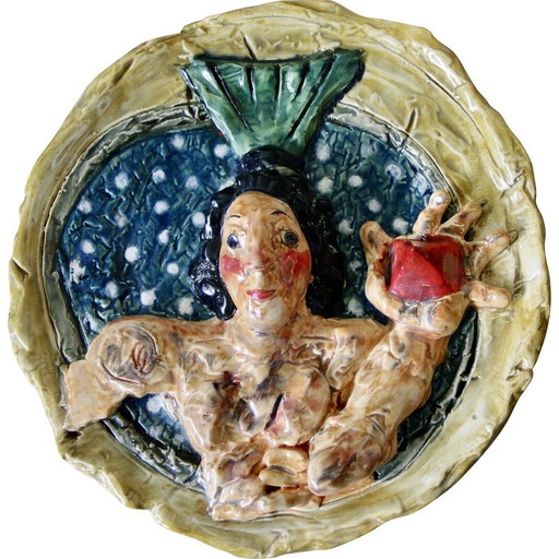 Vintage terracotta schaal van Markus Lupertz, jaren 1980