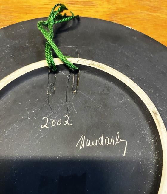 Image 1 of Piatto da parete in ceramica Ruscha con motivo cervo, anni '60