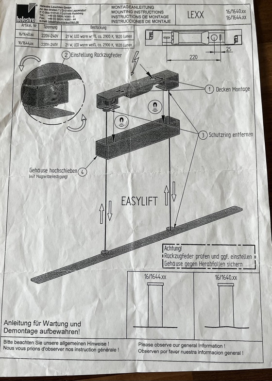 Lampada di design Helstra Easy Lift – Helestra, Lampade a sospensione, Metal (photo 8 of 8)