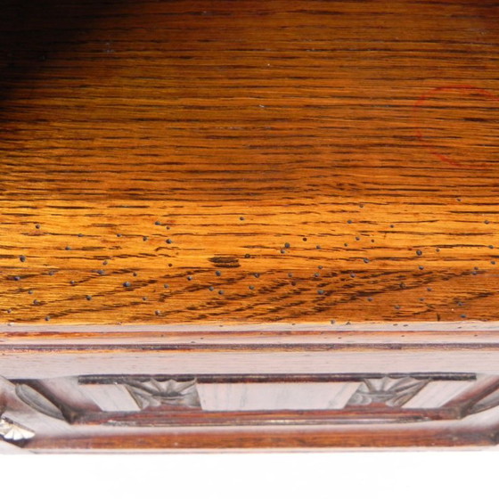 Art Deco nightstand with marble top, 1930s, Wood, Beige (photo 20 of 24)