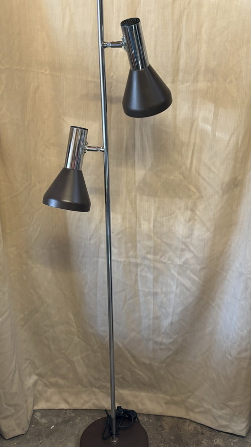 Vintage verchroomde vloerlamp
