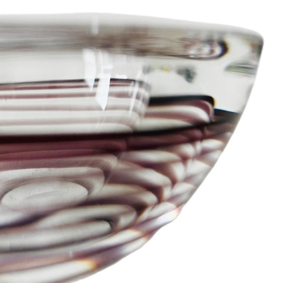 Image 1 of KOSTA BODA Porte-bougie votive violet tourbillonnant