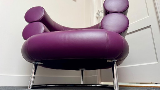 Originele ClassiCon Bibendum - Eileen Gray, Paars leer, Gecertificeerd P90159