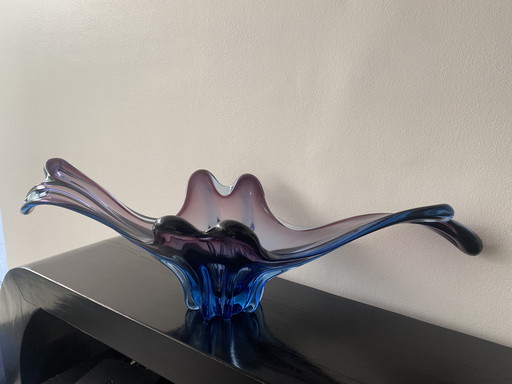 Enorme centro de mesa o frutero de Murano vintage.
