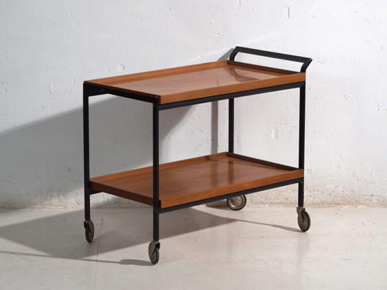 Carrito de servicio antiguo OPAL – Alemania, circa 1960 – Carritos de bar, Wood, polished steel (photo 7 of 40)