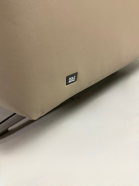 Image 1 of Rolf Benz 50 Leder Taupe Grau slaapbank
