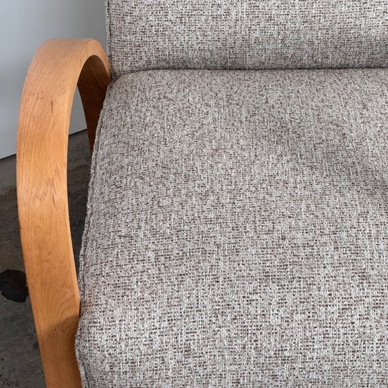 Image 1 of Poltrona Art Déco francese con schienale extra-alto, anni '30 — Completamente ristrutturata