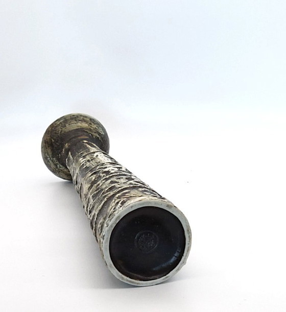 Image 1 of Antique Greek Ceramic Candle Holder – 19th Century Pottery, Marked Authentic Piece