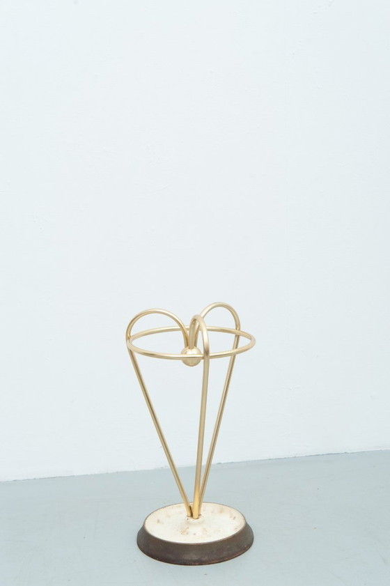 Image 1 of Paragüero de latón y hierro fundido (años 50)