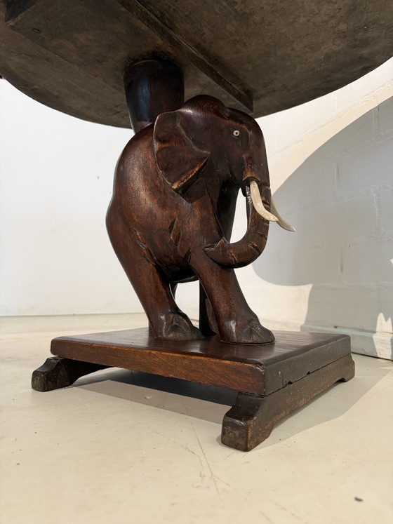 Table éléphant vintage en acajou, style Art déco rétro – Tables d'appoint, Wood (photo 7 of 12)