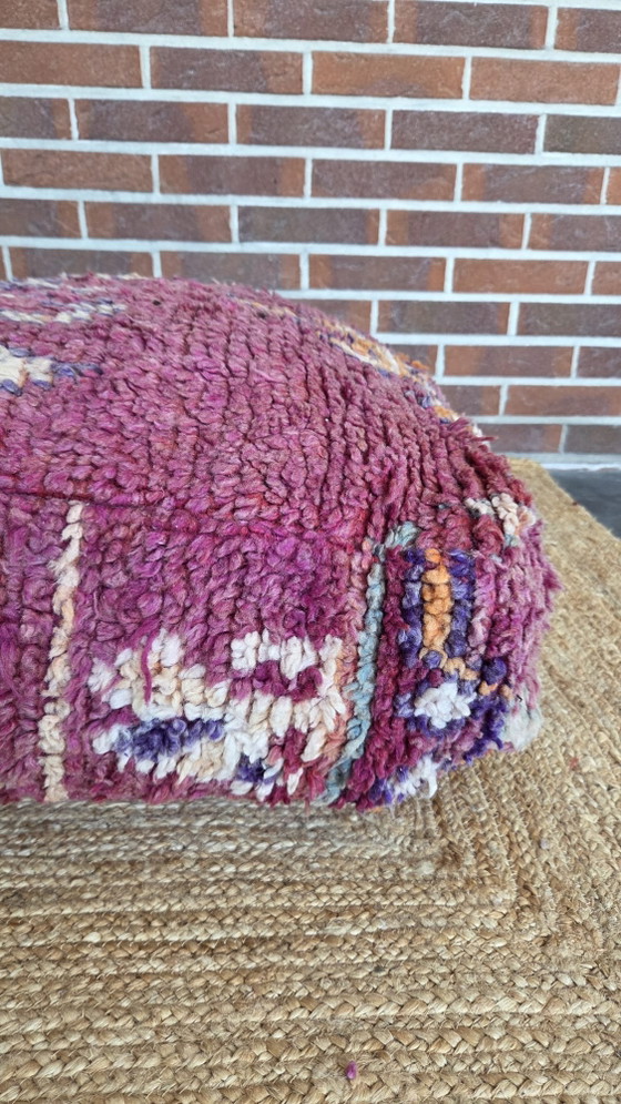 Pouf berbère vintage, coussin de siège Kilim – Poufs & repose-pieds, Wool (photo 3 of 5)