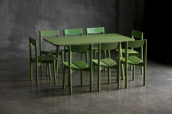 Image 1 of Tables "grain de café" vertes par Pierre Gautier Delaye, France, 1965