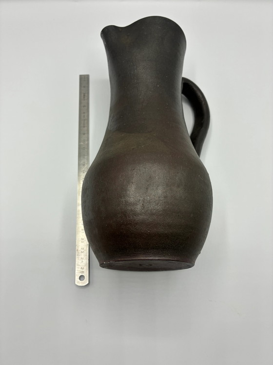 Large brown stoneware pitcher – Dubost Noiron Pottery – Burgundy – Mid-20th century – Decorative Objects (photo 7 of 7)