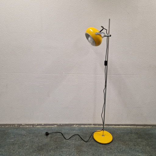 Vintage Stehlampe, gelbe Stehlampe, 60er 70er Jahre