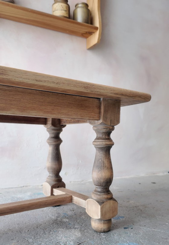 Antique solid oak farmhouse Coffee table – Wood (photo 16 of 16)
