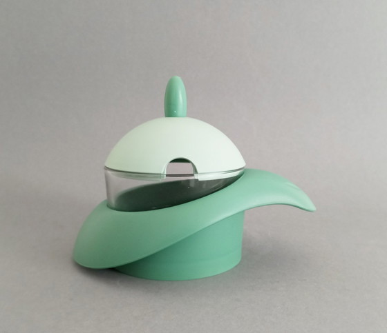 Image 1 of Coppia di parmigiane/zuccheriere di Pino Spagnolo, design space age/pop-art, anni '70, Biesse Italia
