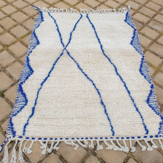 Tappeto tradizionale blu in lana naturale, 2/3 m – Aime Té, Tappeti, Wool (photo 3 of 6)