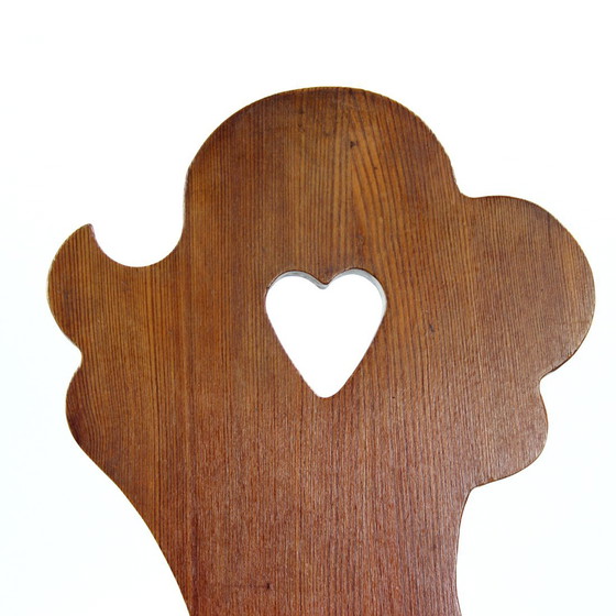 Image 1 of Folk Style Dining Chair In Wood, Czechoslovakia 1973