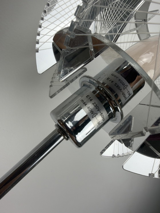Paire de Lampes de Table Vintage Globo Pollux, Style Feston, Chromées, Design Paul Secon, Époque Spatiale, (photo 9 of 11)