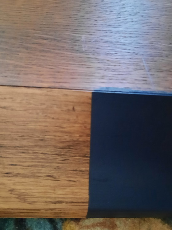 Image 1 of Miroir à facettes en bois vintage