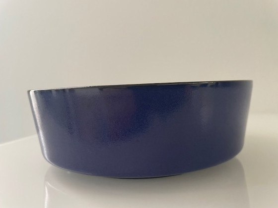 Image 1 of Vintage Scandinavische keramieken schaal – blauw glazuur