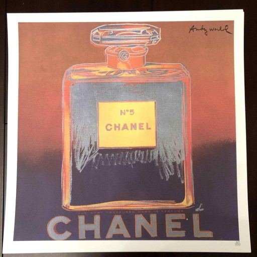 1990S AFTER ANDY WARHOL "CHANEL" LITHOGRAPH – lithos zeefdrukken, Paper