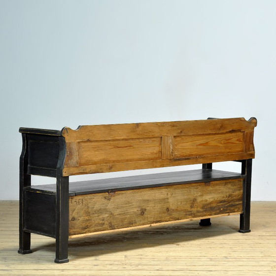 Image 1 of Antique pine drop-top bench, 1900s