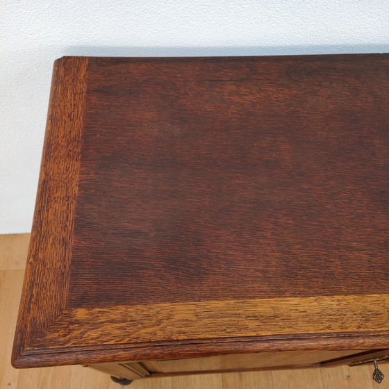 Vintage rustic wooden sideboard, wall cabinet, buffet. (photo 9 of 17)