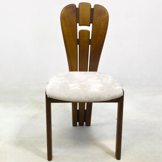 Image 1 of Set of 8 vintage dining chairs Japandi / mid-century 70's