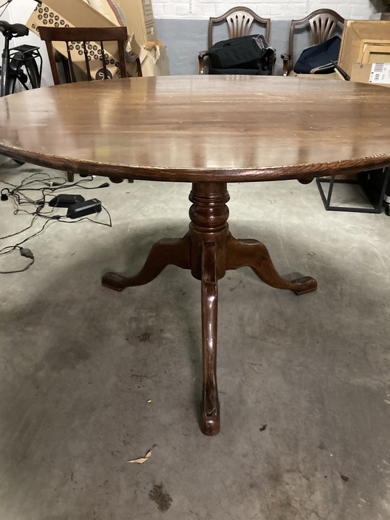 Image 1 of Ronde tafel mahonie diameter 120cm