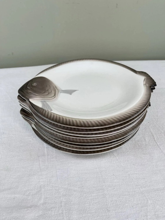 Fischteller Longwy – Geschirr, Porcelain, Art Deco (photo 14 of 14)