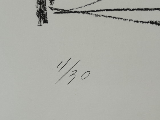 Alberto Giacometti – Buste dans l'atelier – Reproduction d'art officielle de la Galerie Maeght (cadre design (photo 9 of 15)