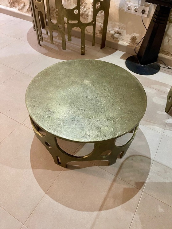 Image 1 of VLAB Brutalist table, bronze finish