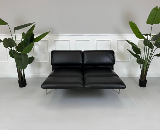 Image 1 of Brühl Roro Diseñador Negro Sofá Sofá función de dormir Tumbona