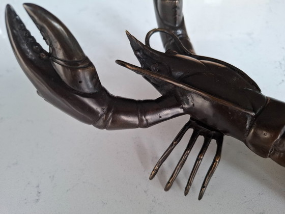 Image 1 of Sooka Bronze-Skulptur Hummer - 19*11cm - dunkle Bronze Beeindruckender großer Hummer aus Bronze, Sonderanfertigung, schwarz