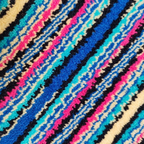 Image 1 of Tappeto geometrico in lana "Square" di Ottavio Missoni, anni '90. Eccezionale esempio di design postmoderno italiano.