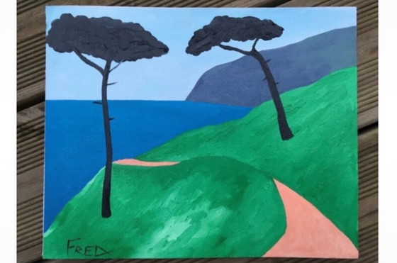 Image 1 of Huile sur toile au format 30x24cm. Non encadrée. 