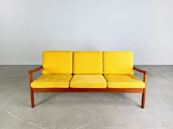 Image 1 of Canapé Midcentury France & Søn Canapé Ole Wanscher trois places teck