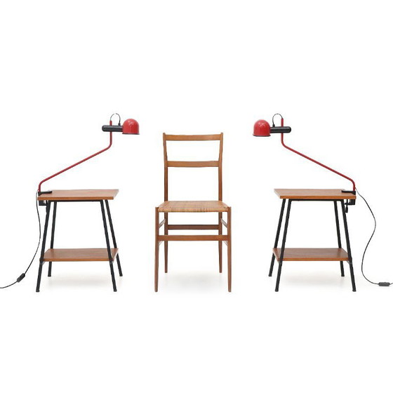 Image 1 of Lampada a morsetto in metallo rosso Fabbian, anni '80 - 2 disponibili