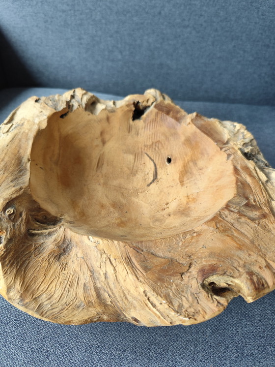 Image 1 of 🌿 Coupe en bois massif - teck, coupe en teck, décoration en bois