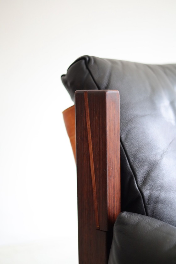 Vintage Armchair model S15, Pierre Chapo 1960s, Wood, Leather, Brown (photo 6 of 9)