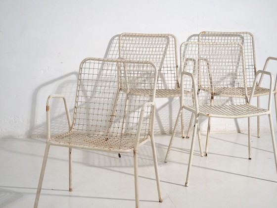 Antique outdoor chairs with armrests (c.1920). Set of 4 pieces #4 – Garden chairs, Iron (photo 11 of 40)