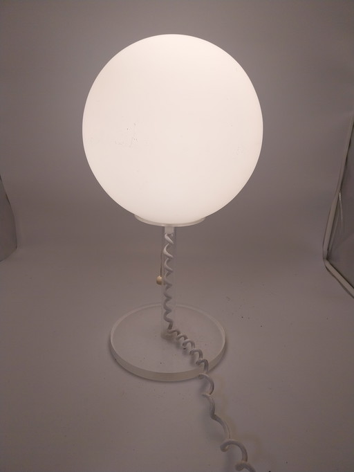 1 x Harco Loor tafellamp in glas en perspex 1980's