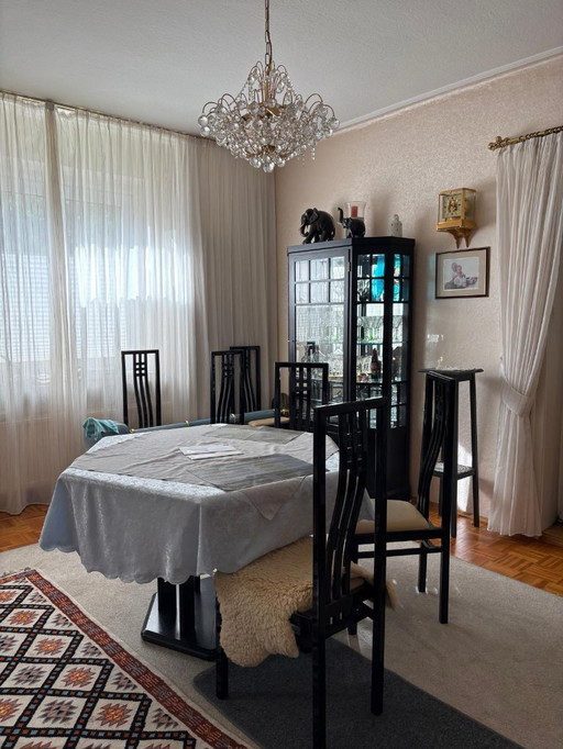 Thonet dining table model 1073 oak black