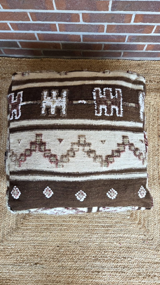 Pouf berbère vintage – hockers en poefs, Wool (photo 2 of 5)